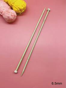 35cm 超長直編織針 2 件組，2.0–10.0mm 全尺寸範圍，淺色天然竹製一體成型，輕量且觸感溫潤光滑，適用於圍巾與帽子全幅編織，居家休閒 DIY 專用 - 竹白單尖毛衣針 - 查看 18