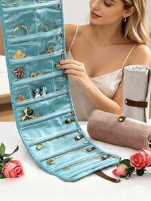 Elegant Heavy-Duty Storage & Organization With Anti Tangle Design For Secure Packing Practical Hanging Jewelry Organizer For Frequent Travelers Elephant Shaped Jewelry Storage Box Pack Accessories Fast For Vacations Jewelry Holder Jewellery Storage - Multicolor - View 3