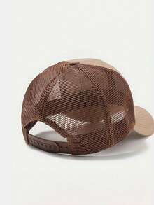 1pc Mountain Print Mesh Trucker Hat, Unisex Summer Breathable Quick-Dry Baseball Cap, Outdoor Sun Protection Adjustable Baseball Cap - Mountain Peak - View 6