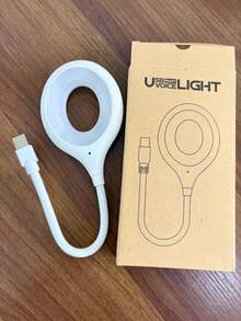 LK50 Lámpara de noche LED con control de voz en inglés, lámpara de mesita de noche creativa con sensor, lámpara de mesa pequeña con enchufe USB, luz nocturna artificial - Blanco - Ver 8