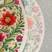 1/2/4/6/8/300pcs Minimalist Abstract Floral Pattern Luxury Placemats, Machine Washable Polyester Material, Heat-Resistant, Stain-Resistant, Waterproof And Easy To Clean, Suitable For Party And Kitchen Decor - Multicolor - View 6