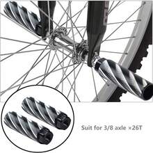 2 Pairs Bicycle Pedals, Aluminum Alloy Material, Non-Slip, Bicycle Rear Seat Pedals, Suitable For Mountain Bike BMX Hook, Bicycle Rear Seat Hook, Suitable For 3/8 Inch Axle, Bicycle Accessories (Please Measure Your Bicycle's Thread Size Before Purchasing To Avoid Poor Buying Experience) - Multicolor - View 8