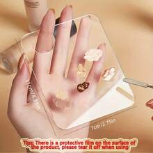 1pc Acrylic Makeup Palette, Cosmetic Palette, Nail Art Makeup Tool, Eyeshadow, Eyelash Makeup, Professional Pigment Mixing - Colorful - View 7