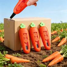 1/3/10pcs Safety Box Opener, Cute Carrot Shape Compact Box Cutter, Envelope & Carton Cutter, Portable Mini Utility Knife For Office & Crafts, Ideal For Opening Christmas Gift Wrapping Packages, Art & Office Stationery Essential - Box Opener - View 2