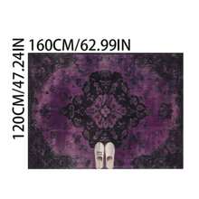 1 pièce Tapis de style persan violet et noir, tapis décoratif, décoration de chambre, petit tapis, tapis, décoration de maison, tapis de salon, tapis de chambre, décoration de maison de salon, tapis d'extérieur, tapis lavable - Multicolore - Voir 12