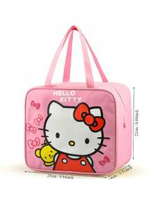 官方授權 Sanrio Hello Kitty 保溫午餐袋，可重複使用保溫保冷手提袋，防水便當盒收納袋，適用於學校、工作、野餐 - 彩色 - 查看 4