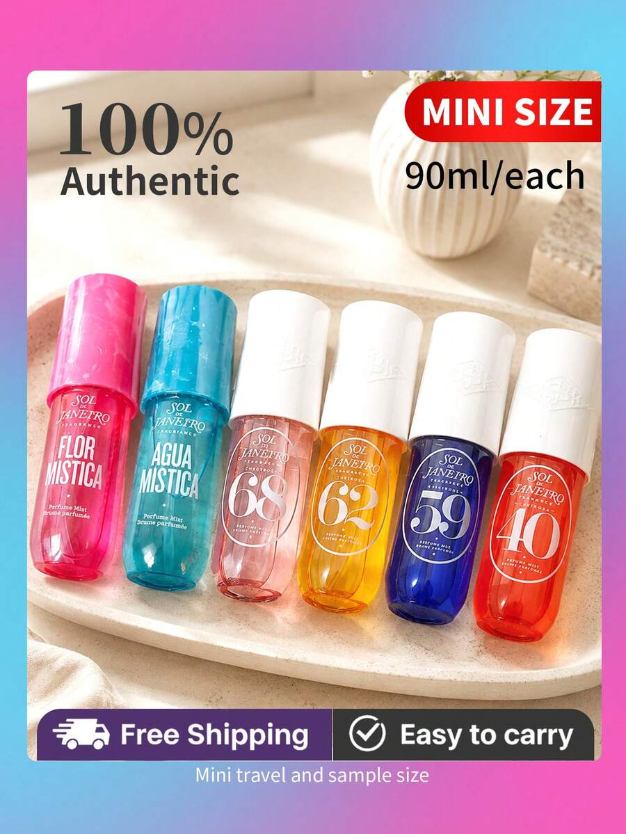 Sol Hair & Body Perfume Mist 90ml/ 3 Oz Mini Travel-40 Bom Dia Bright™ |Cheirosa 59 Delicia Drench |Brazilian Crush Cheirosa 62 | 68 Beija Flor™ |Agua Mística Perfume|Flor Mística Perfume - 6件組合 - 查看 1