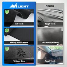 Nilight Dash Cover Compatible With Honda Civic 2022 2023 2024 2025, Custom Fit Suede Dashboard Mat Non‑Slip Sunshade Glare Protector Interior Accessories Black - 2022-2024 - View 7