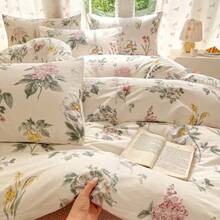 3pc 2026 New "Spring Day" Series, American Floral Print Cotton Bedding Set, 2 Pillowcases + 1 Duvet Cover - Multicolor - View 4