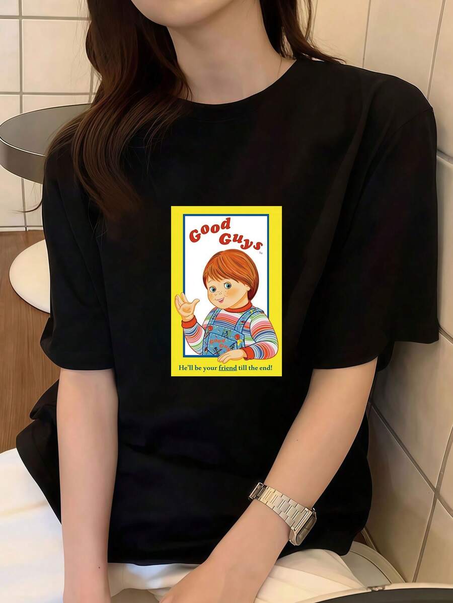 Women T-Shirts - Black - View 1