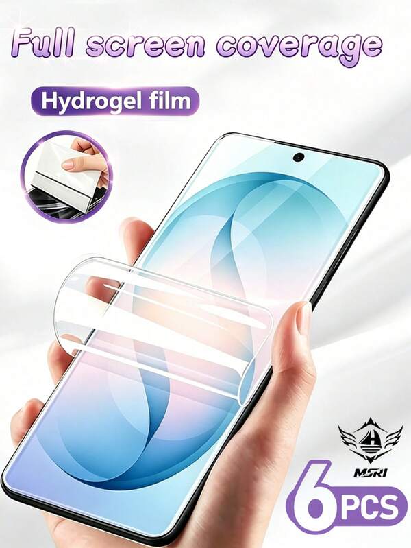 Gorilla Hero 6pcs - Hydrogel High Transparency Protective Film, Compatible With Samsung A54/A15/A05s/A35/A54/A55//A16/A17/S23 Fe/S22/S23/S24/Galaxy S25 Ultra/S26 Ultra/S26/S26 Plus Full Series, Resistant To Daily Scratches, High Transparency And Clear Display, Smooth And Sensitive Touch, With Anti-Fingerprint Coating To Reduce Oil Stains, Water-Resistant Effect, Suitable For Home, Office, Outdoor Travel And Other Multiple Scenarios.