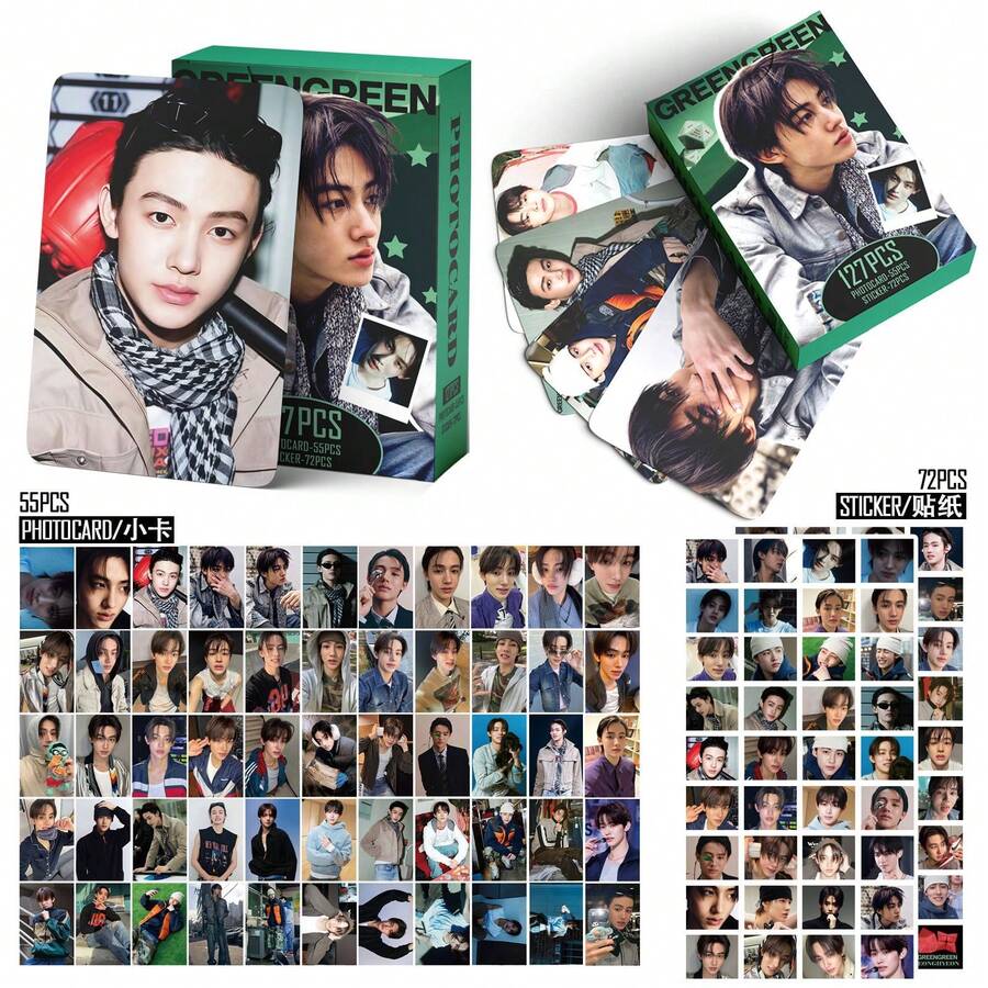 127張 C/ORTIS GREENGREEN REDRED 專輯特典卡 LOMO相片卡貼紙 K-Pop 粉絲應援周邊商品 SEONGHYEON 多款專輯造型 高畫質印刷卡片 適用卡夾收納、剪貼簿裝飾、相框展示、生日節日禮物、粉絲收藏交換、返校季 - 彩色 - 查看 1