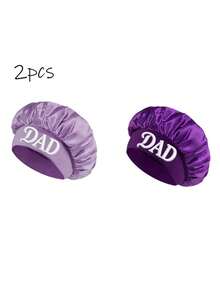 2Pcs Printed Satin Sleep Bonnet,Soft Comfortable Sleeping Bonnet,Elastic Wide-Brim Silky Sleeping Cap For Hair Protection - Multicolor - View 14