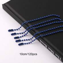 Hot Selling 120Pcs 10cm Color Painted Iron Ball Chain Round Disc Tag Chain DIY Kuka Pendant Bag Keychain Accessories - 10cm Round Bead Iron Chain - View 17