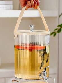 Large Capacity Beverage Dispenser With Spigot And Fruit Infuser; Easy To Dispense, Suitable For Juice, Milk Tea, Herbal Tea And Cold Brew Coffee. Essential Beverage Container For Home, Restaurant, Hotel And Picnic. - View 7