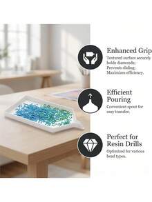 Plastic Bead Sorting Tray - Diamond Rhinestone Tray For DIY Art Crafts, Nail Art Dot Tools, Craft Supplies - A - View 4