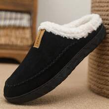 STARNOVO Men's Winter Warm Comfortable Snow Slippers - Black - View 4