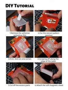 DIY Refrigerator Magnet Making Kit | Transparent Acrylic Square Blank Pieces | Fashionable Handmade Gift Materials - DIY Refrigerator Magnet Material Kit - View 8