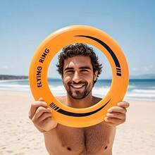 2PCS Flying Ring Outdoor Toss Toy, Durable Hollow Throwing Rings, Lightweight Portable Game For Adults, Beach, Park, Backyard, Camping, Picnic, Family Fun And Outdoor Sports - Multicolor - View 3
