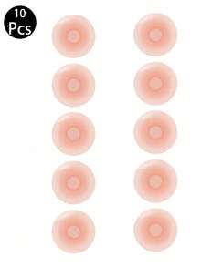 10入 矽膠乳貼，可重複使用 自黏式隱形圓形乳貼，適合女性 - 杏色 - 查看 11