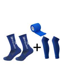 Sports Leg Warmers Set Mid-Calf Football Leg Warmers Shin Guard Leg Warmers Breathable Non-Slip Training Match Professional Sports Gear With Bandage (Multi-Color Optional) - Multicolor - View 5