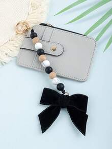 豹紋蝴蝶結鑰匙圈零錢包、汽車吊飾、髮飾蝴蝶結，波希米亞風可愛優雅街頭配件，適合派對與日常，鋅合金，四季適用 - 彩色 - 查看 8