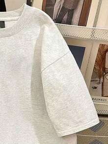 T-shirt ample à col rond pour femmes, été 2025, confortable et décontracté, parfait pour les jeunes et pour un usage quotidien dynamique 2026 - [Blanc] - Voir 7