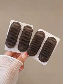 Juego de 4/1 piezas de pinzas invisibles para rizos de cabello, accesorio para peinado de mujer, almohadilla simple sin costuras para reforzar la raíz del cabello, accesorio esencial para dar volumen a los flequillos y rizos, volumizador de cabello, almohadilla invisible para elevar el cabello, pinza de volumen para la raíz del cabello con corona alta, pieza de cabello superior - Multicolor - Ver 6