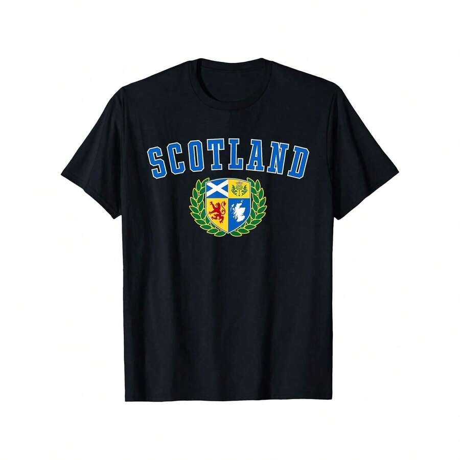 Scotland Crests T-Shirt - Negro - Ver 1