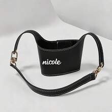 Customizable Text Leather Cup Sleeve, Made Of High-Quality Faux Leather Material, Features Adjustable Elastic Design, Fits Various Sizes Of Milk Tea Cups, Coffee Cups And Insulated Cups - Multicolor - View 13