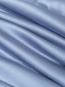 1pc Smooth Luxury Quilt, Suitable For All Seasons, Thin Bedding Quilt, Machine Washable, Air Conditioning Quilt - Dusty Blue - View 9
