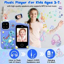 Kids Smart Phone Toy, 2.8 Inch HD Touch Screen, Dual Camera - Music, Camera, Video, Games & Flashlight, Perfect Christmas Birthday Gift - Multicolor - View 10
