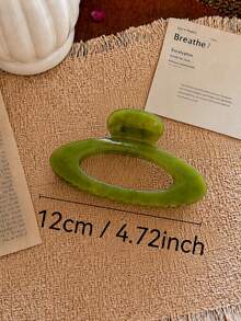 3pcs/1pc Women's Green Oval, Red Bow And Yellow Square Hair Claw Combination Hair Claw Fashion Back Of Head Hair Claw Hair Clip Hair Accessory, Fashionable Versatile, Elegant Minimalist, Suitable For Daily, Casual, Party, Beach, Vacation, Hairstyle Design, Face Washing/Hair Washing, Makeup, Clothing Accessory, Spring Hair Claw, Summer Hair Claw, Autumn Hair Claw, Winter Hair Claw - Multicolor - View 2