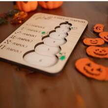 1 Set Halloween Wooden Detachable Pumpkin Decorations For Creative Holiday Decor (Dice Not Included) - Multicolor - View 3