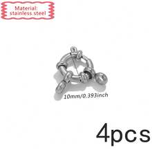 4Pcs Gold Silver Stainless Steel Spring Ring Clasps, Multi Size Sailor Clasp Connectors For DIY Bracelet Necklace Jewelry Making Findings - Spring Buckle - View 8
