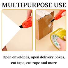 1/3/10pcs Safety Box Opener, Cute Carrot Shape Compact Box Cutter, Envelope & Carton Cutter, Portable Mini Utility Knife For Office & Crafts, Ideal For Opening Christmas Gift Wrapping Packages, Art & Office Stationery Essential - Box Opener - View 8