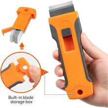 1pc Stain Cleaning Scraper With Extra Blade, Window Scraper, Glass Scraper, Extendable Scraper For Removing Glue, Paint, Stickers, Labels. Multi-Functional Household Glue Removal Scraper Tool For Phone, Car Repair, Cleaning, Film Application. Cleaning Tool, Tools & Home Improvement - Multicolor - View 4