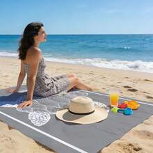 1pc Turtle Pattern Beach Mat, Extra Large Beach Mat, Lightweight And Durable. Perfect For Travel, Camping And Picnic. Adult Extra Large Size. Perfect For Beach And Outdoor Adventure - Style8 - View 7