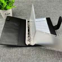 12pcs A6 Zipperless Loose-Leaf Binder Pockets - Plastic-Feel PP Material Protective Pages, With No-Label Index Tab Replacement System, Compatible With 6-Ring Binders, Suitable For Office, Planner Organization (Zipperless, Durable PP Plastic-Feel Inner Pages), Back To School Season - Right Side Opening - View 5