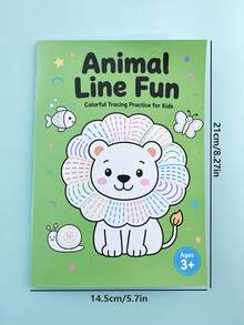 Children's Fun Animal Line Coloring Book, Early Education Educational Pen Control Training Workbook, Back To School Season Drawing Learning Aid, Teacher Classroom Reward, Animal Cognition Improvement A5 Notebook - 彩色 - 查看 11