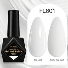 FOUR LILY 10ML 純白色凝膠指甲油－可浸泡卸除 UV LED 半永久指甲油，持久免擦拭，高光澤不透明白，適合法式美甲、美甲底色，沙龍級品質，抗剝落，DIY 與專業使用 - 彩色 - 查看 3