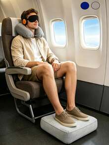 1 Set U-Shaped Inflatable Neck Pillow With Storage Bag And Eye Mask, Portable Inflatable Pillow To Support Neck For Napping, Suitable For Office, Travel, Car, Train And Outdoor Use, Comfortable Inflatable Cushion, Travel Essential, Back To School Essential, Teacher's Day Gift, Birthday Gift, Holiday Gift, Party Gift, Mother's Day Gift, Vacation Gift, Back To School Gift - Multicolor - View 16
