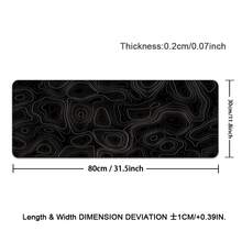 1pc Tech-Style Linear Large Gaming Mouse Pad - Non-Slip Rubber Base, Abstract Art Pattern, Suitable For PC Gaming, Home Office Desk, Computer Workspace, Dramatic Scenes, Extended Mouse Pad, Exclusive For Tech Enthusiasts - View 13