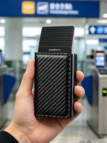 男士錢包，身分證信用卡夾錢包，奢侈品牌男士 RFID 防盜保護魔術皮革薄款錢包，鈔票夾卡夾，鑰匙圈錢包，手腕錢包，奢侈卡夾，極簡時尚多格卡夾，多功能商務短錢包，輕巧便攜 - 彩色 - 查看 5