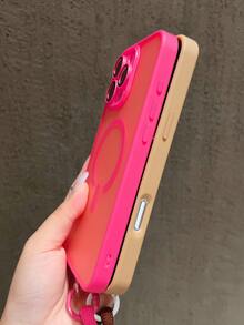 Black Wrist Strap Phone Case, Apple 17 Phone Case, Apple 17 PRO Max Phone Case, Apple 15 PRO MAX Phone Case, Skin-Like Ultimate Touch, Anti-Fouling, Anti-Fingerprint, TPU Frame, Shockproof, Anti-Drop, Supports Magnetic Charging, Compatible With Apple 17 16 15 14 13 12 11 Pro ProMax Plus Series, PC Back Plate, TPU Frame, Anti-Drop, Anti-Fingerprint, Wrist Strap Magnetic Phone Case, Hard Shell - Grey - View 6