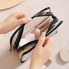 PVC Toiletry Bag/Cosmetic Bag, Zippered PVC Travel Organizer, Portable Makeup Storage Box - Perfect Gift For Mothers, Teachers, Friends Or Nurses; Travel Essential, Suitable For School Holidays And Back To School Season - Multicolor - View 4