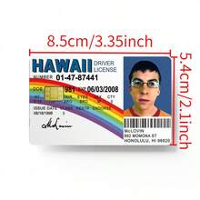 1 張 McLovin 塑膠身分證，夏威夷駕照風格，趣味新奇道具，防水便攜，適用於派對、萬聖節、聖誕節、返校季，也可作為教學輔助工具，款式隨機 - 單件 - 查看 8