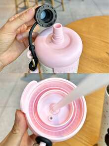 1pc Stainless Steel Portable Straw Cup,High Beauty Float Creative Water Cup, Large Capacity Cup,Portable Rope Straw Cup,Cute Animal Float Walking Cup, Cartoon Coffee Cup,Creative Gift Cup With Rope,Suitable For Home, School And Daily Use - Multicolor - View 11