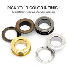 50pcs Metal Eyelet Set For Dress, Includes Washers, Leather Repair, Eyelets - Multicolor - View 4