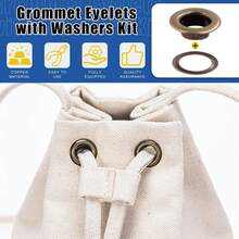 50pcs Metal Eyelet Set For Dress, Includes Washers, Leather Repair, Eyelets - Multicolor - View 6